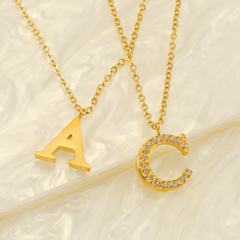 Titanium Letter  Necklace