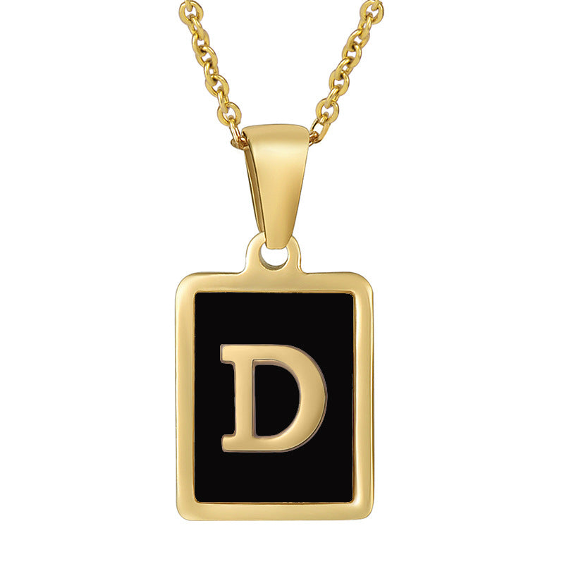 Square Letter Necklace