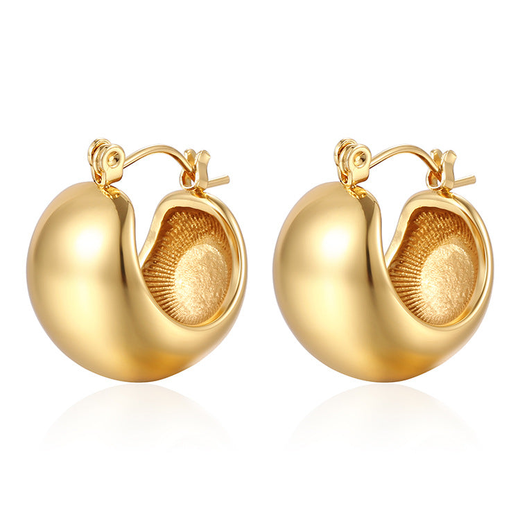 Sphere Smooth Surface Earring