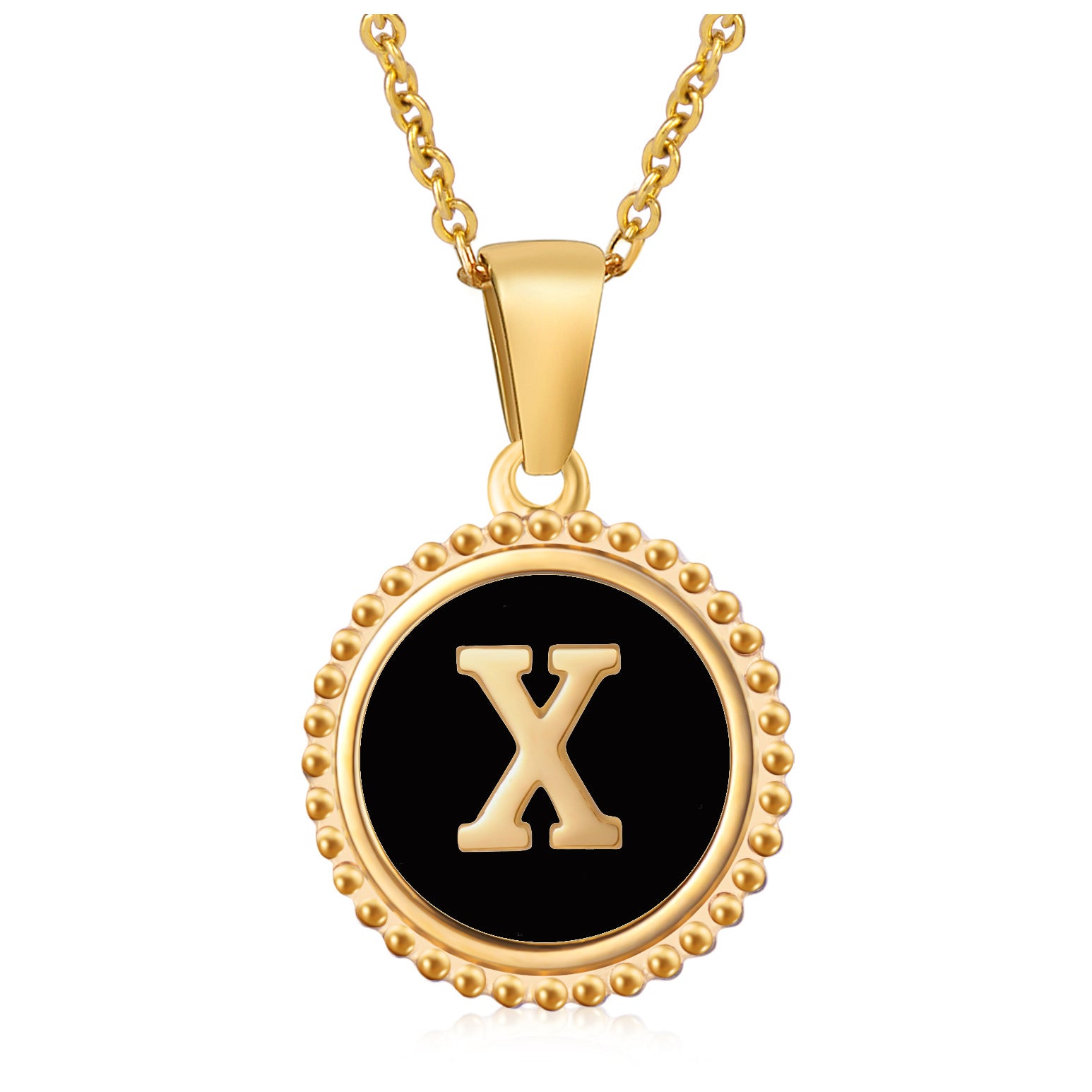 Black Letter Necklace