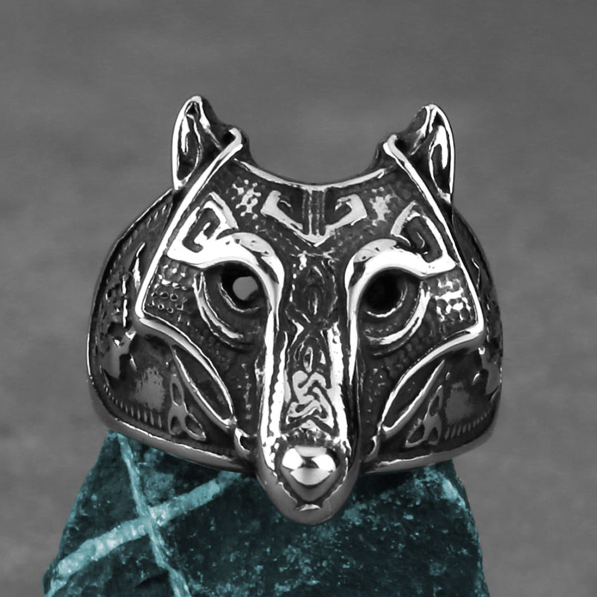 Viking wolf head Necklace