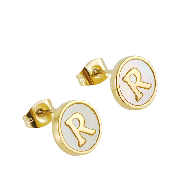 Letter Shell Earring