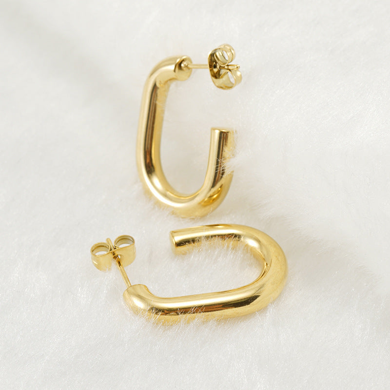 U-shaped Geometric Earring