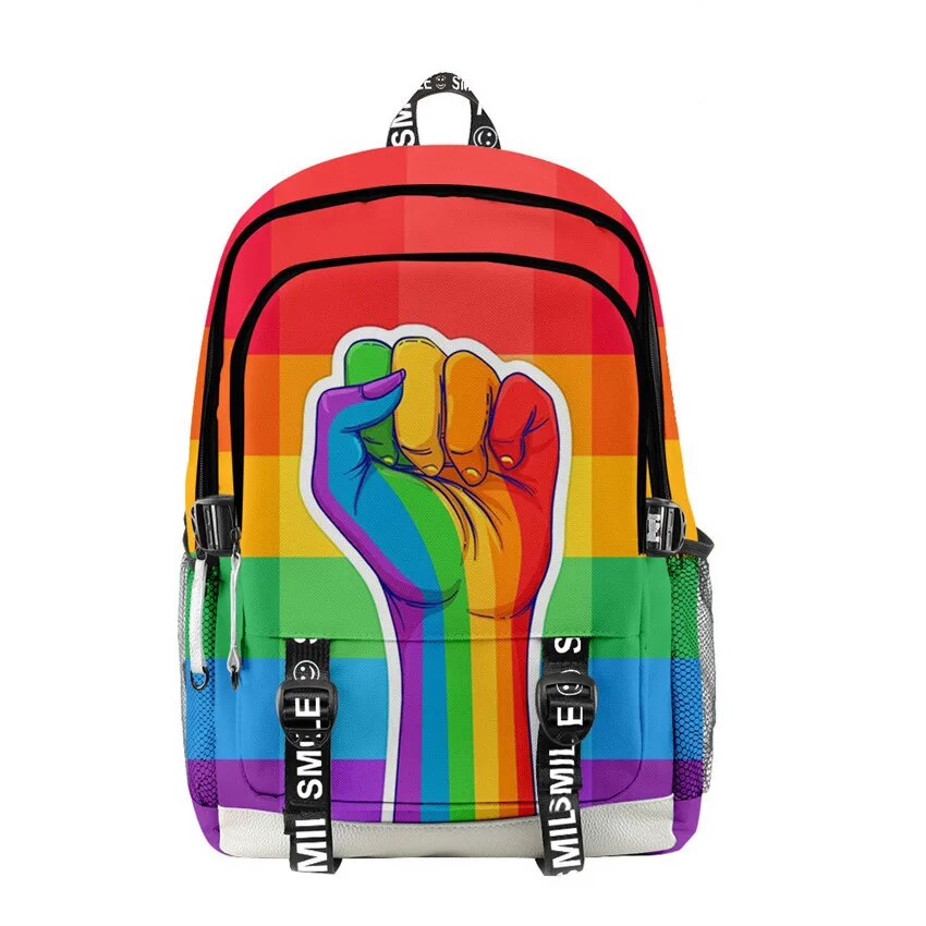 LGBP Rainbow 3D nylon backpack