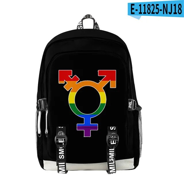 LGBP Rainbow 3D nylon backpack