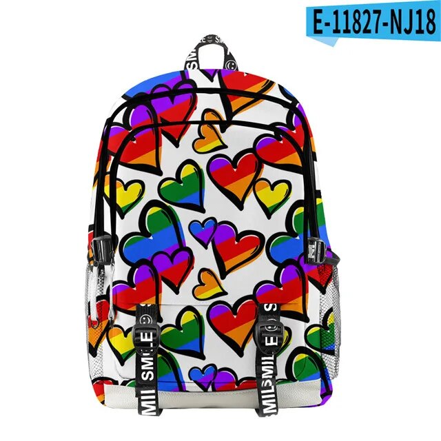 LGBP Rainbow 3D nylon backpack