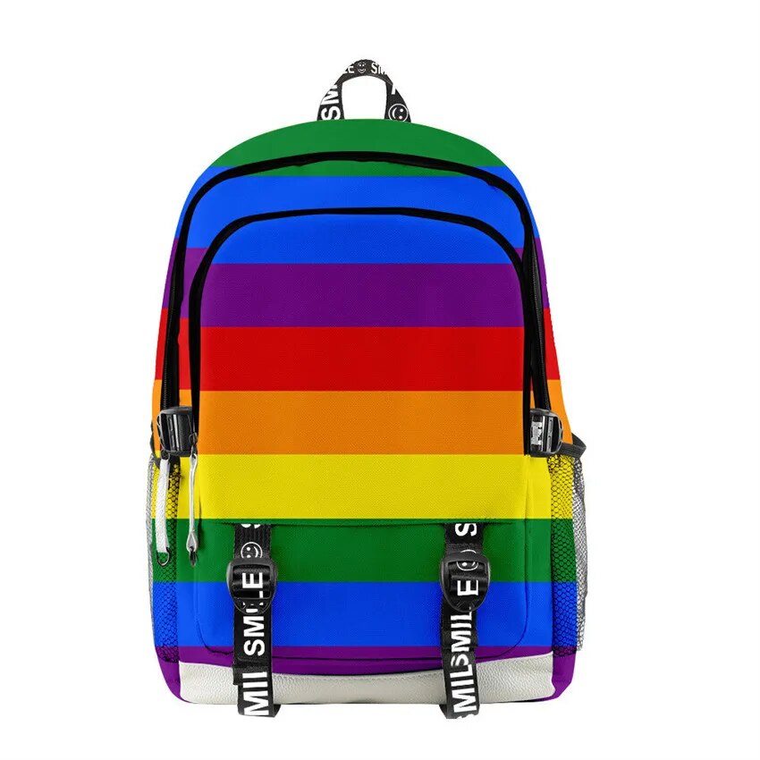 LGBP Rainbow 3D nylon backpack