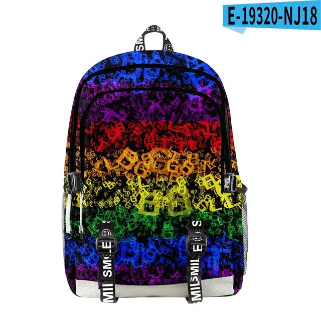 LGBP Rainbow 3D nylon backpack