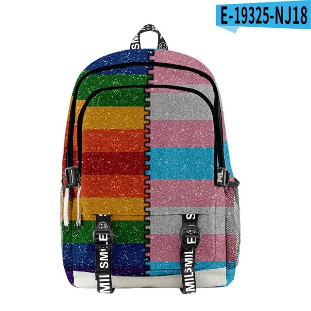 LGBP Rainbow 3D nylon backpack