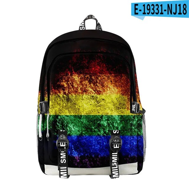 LGBP Rainbow 3D nylon backpack