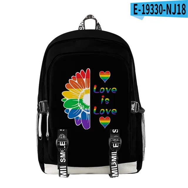 LGBP Rainbow 3D nylon backpack