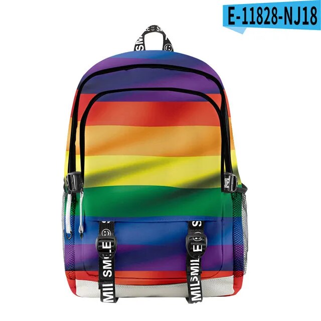 LGBP Rainbow 3D nylon backpack