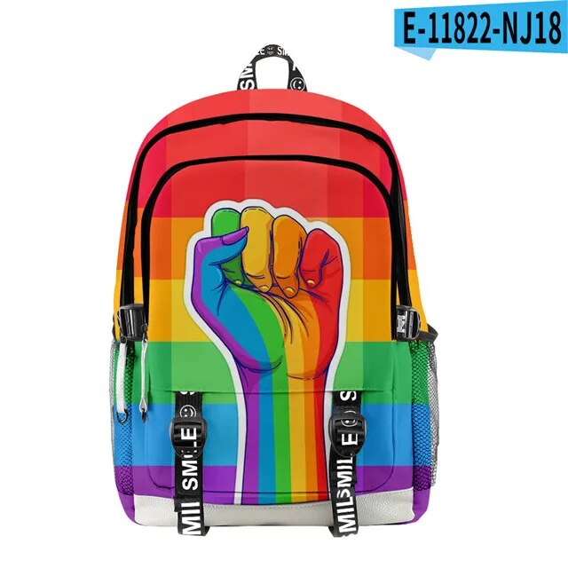 LGBP Rainbow 3D nylon backpack