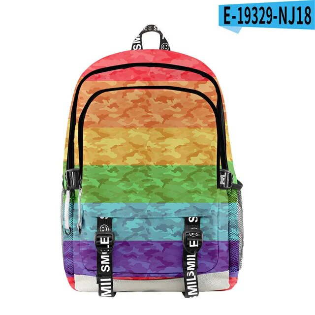 LGBP Rainbow 3D nylon backpack