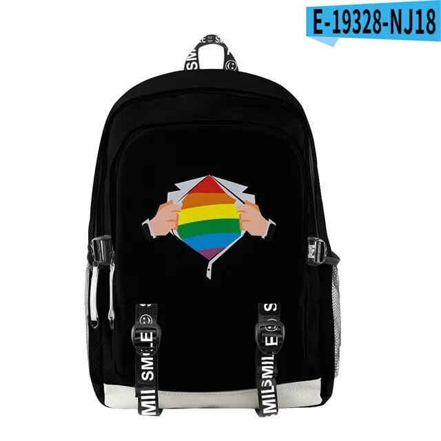 LGBP Rainbow 3D nylon backpack