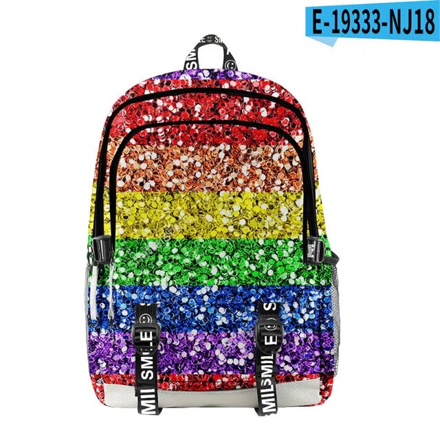 LGBP Rainbow 3D nylon backpack