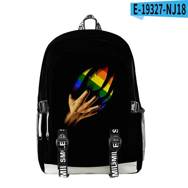 LGBP Rainbow 3D nylon backpack