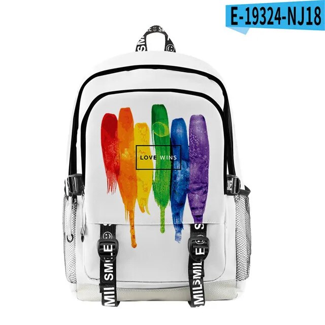 LGBP Rainbow 3D nylon backpack