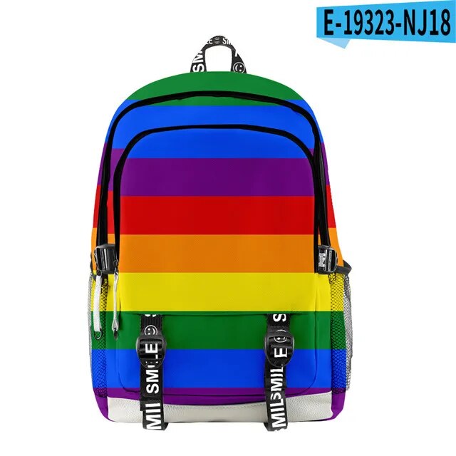 LGBP Rainbow 3D nylon backpack