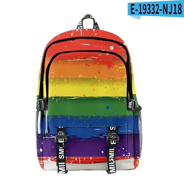 LGBP Rainbow 3D nylon backpack