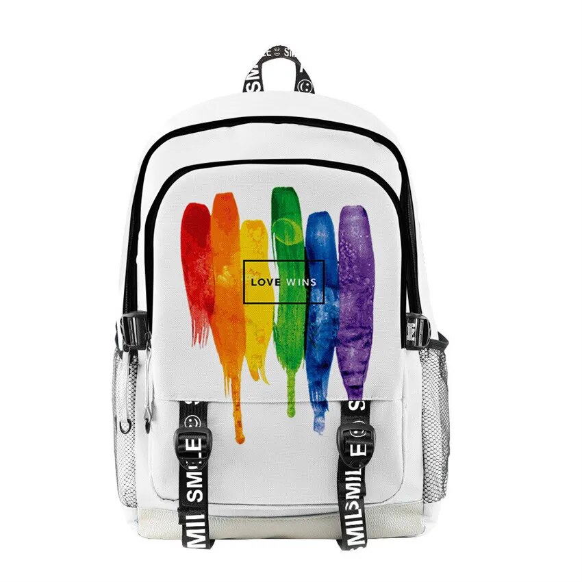 LGBP Rainbow 3D nylon backpack