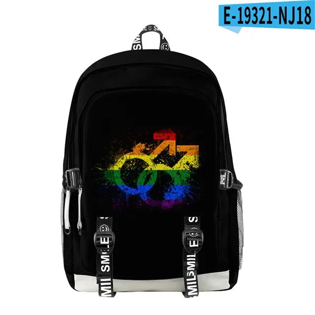 LGBP Rainbow 3D nylon backpack