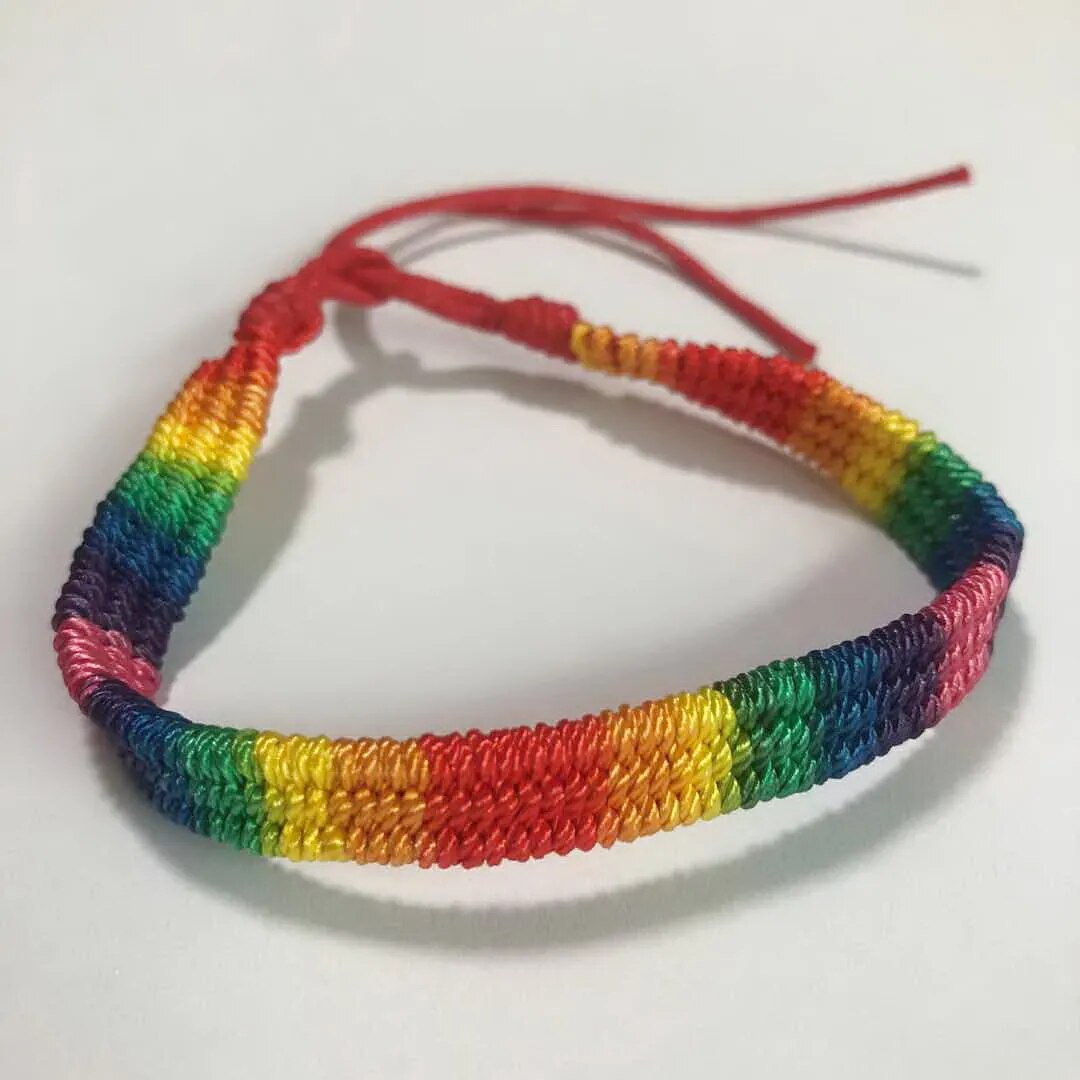 LGBT Rainbow Handmade Art Bracelet