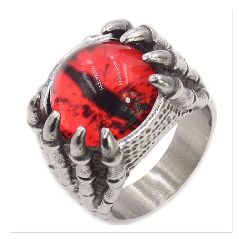 Devil Eye Claw Skull Men Ring