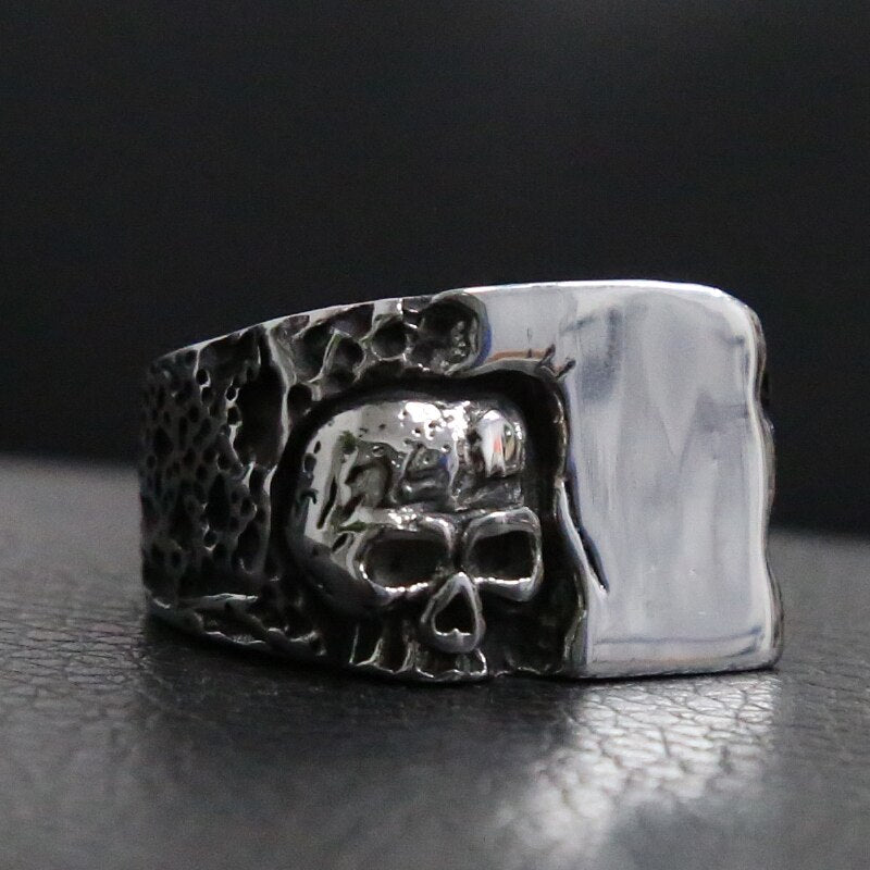 Heavy Sugar Skull Ring