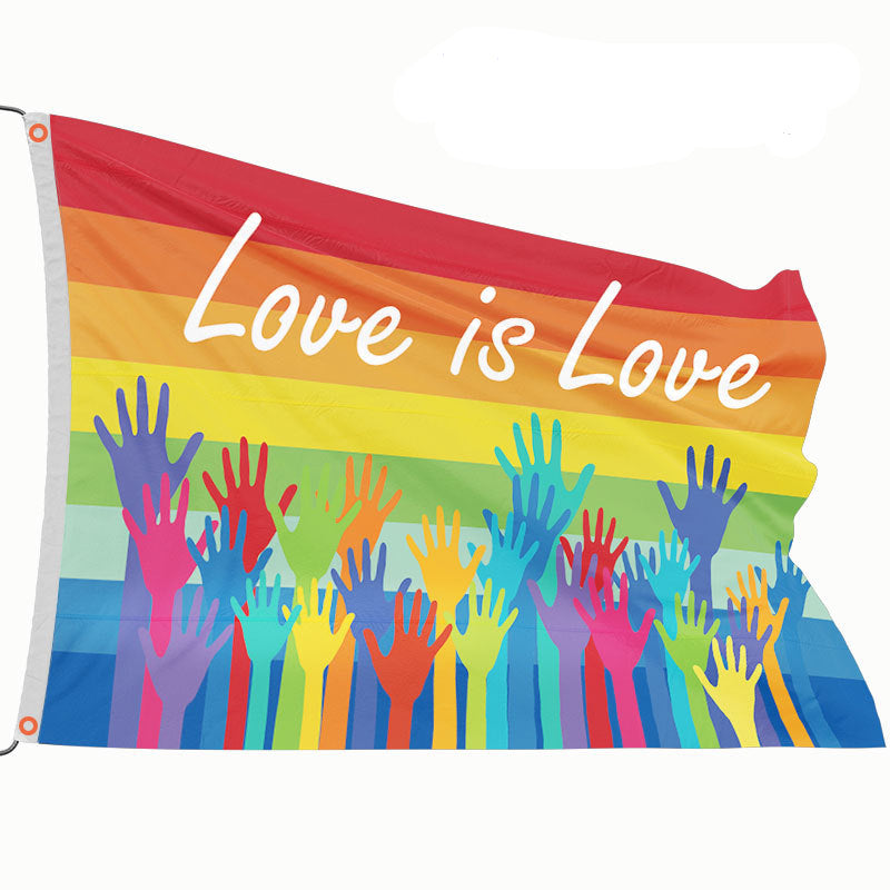 LGBP Rainbow Outdoor Flag Hanging