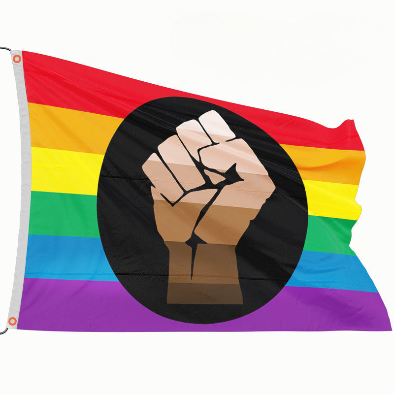 LGBP Rainbow Outdoor Flag Hanging