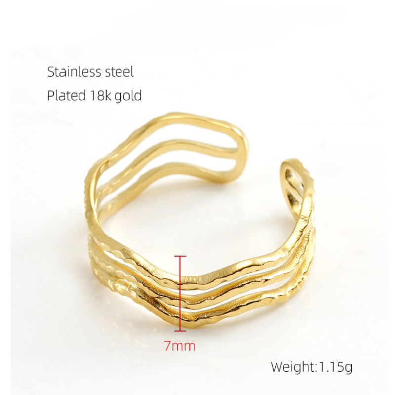 Minimalist Style Line Ring