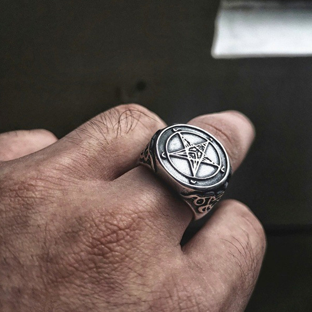 Pentagramma Satan Devil Ring