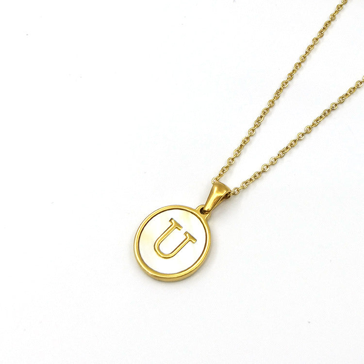 Shell Letter Necklace