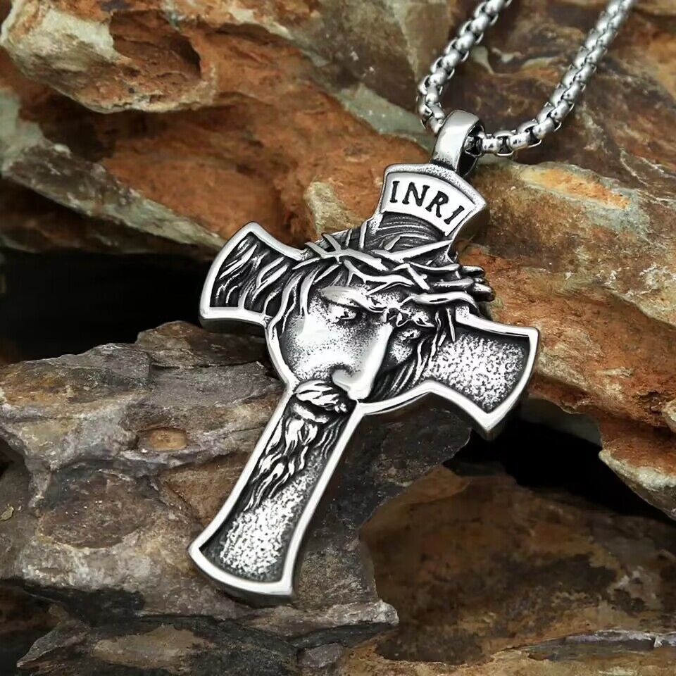 Jesus Cross Face Necklace