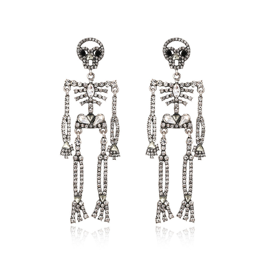 Vintage Halloween Skull Earrings