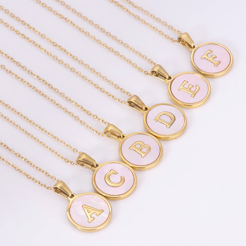 Shell letter necklace