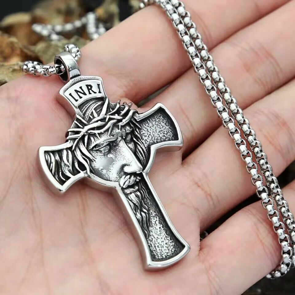 Jesus Cross Face Necklace