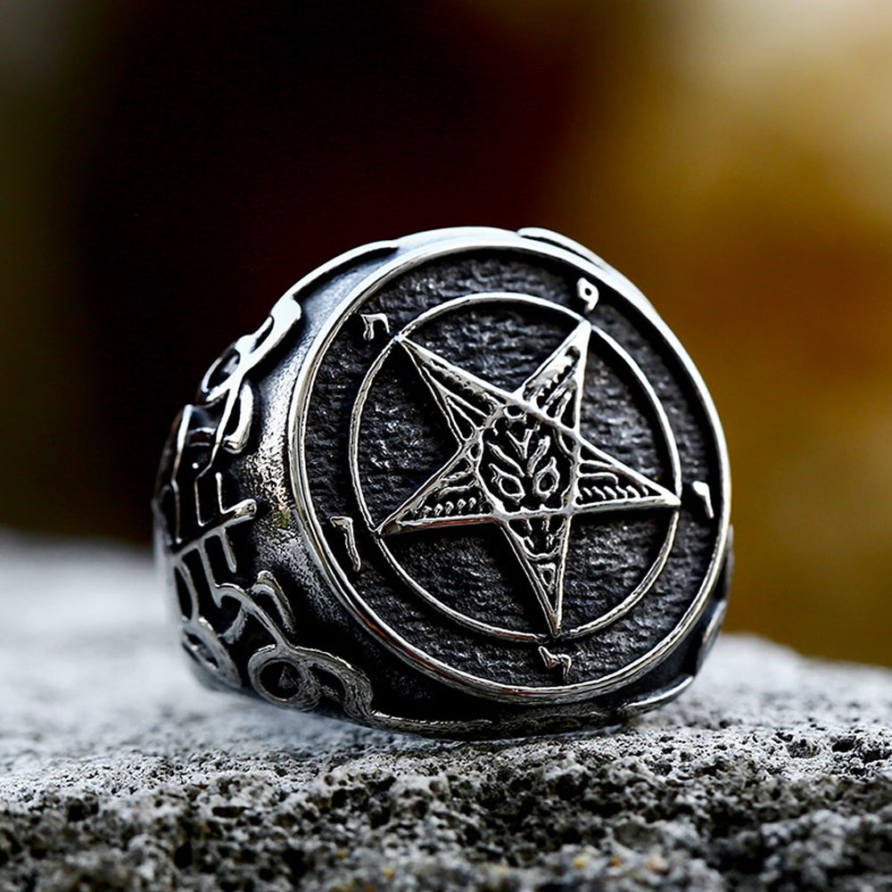 Pentagrama Satan Devil Ring