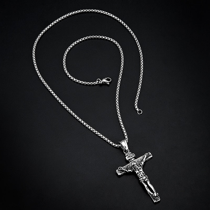 Cross Crucifix Jesus Piece Necklace