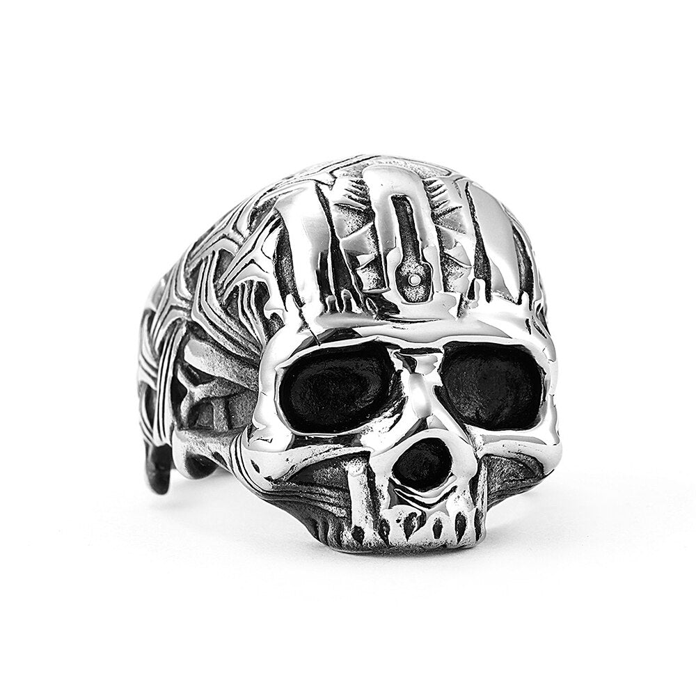 Bague tête de mort gothique