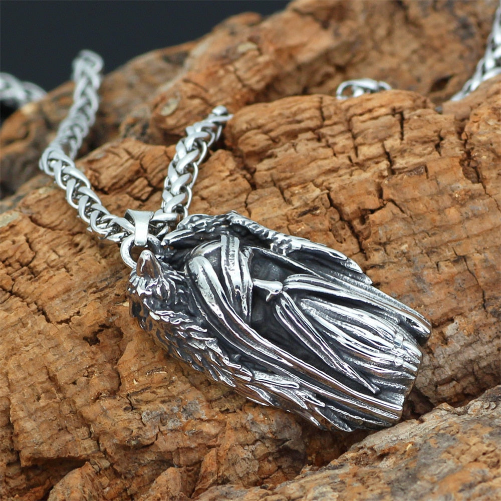 Odin Crow Necklace