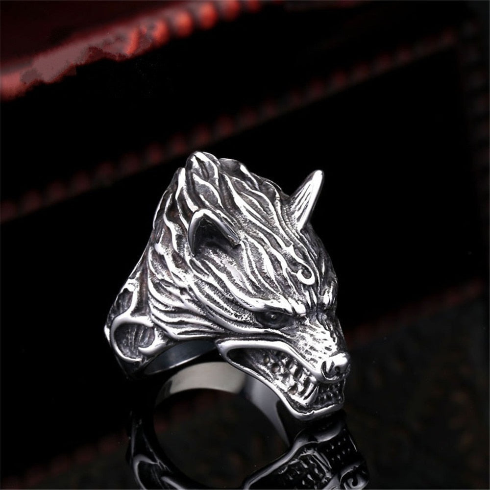 Bague Tête de Loup Personnalité