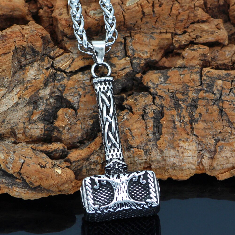 Collier Viking Mjolnir Yggdrasil