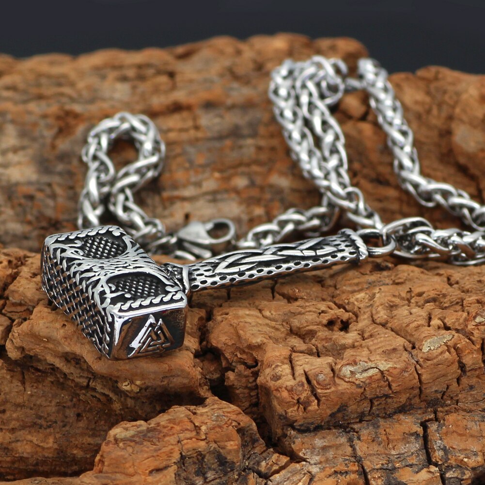 Collier Viking Mjolnir Yggdrasil