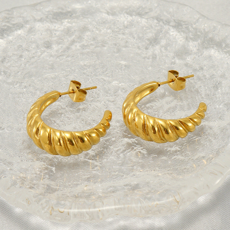 Twist Round Earring