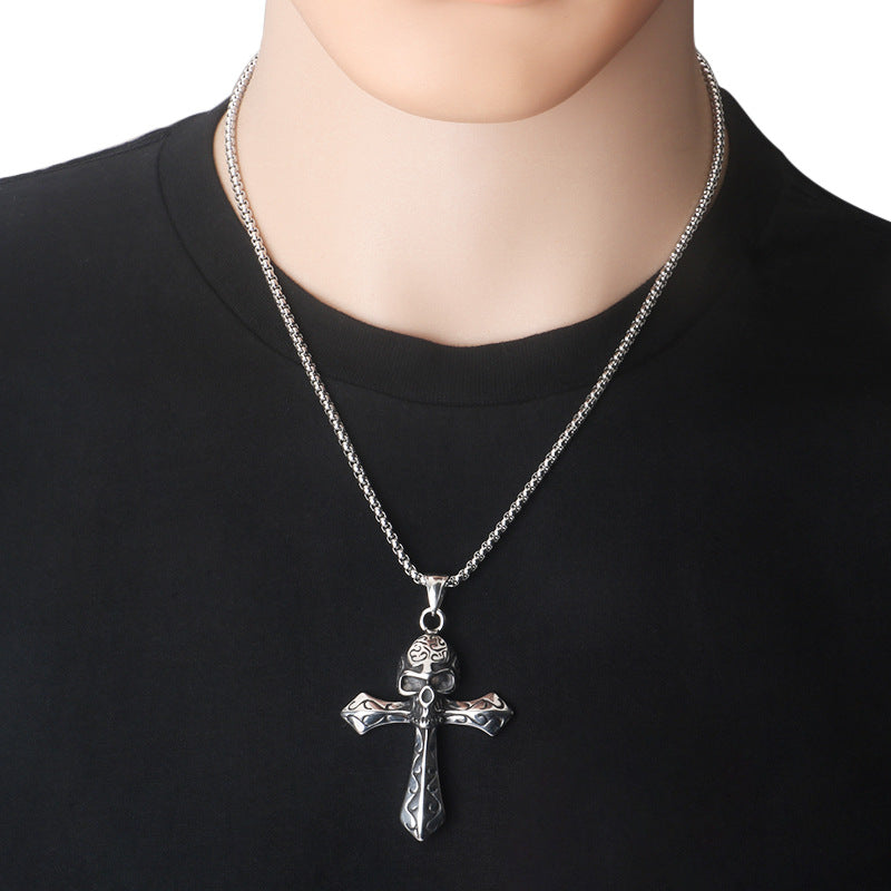 Skeleton Cross Necklace