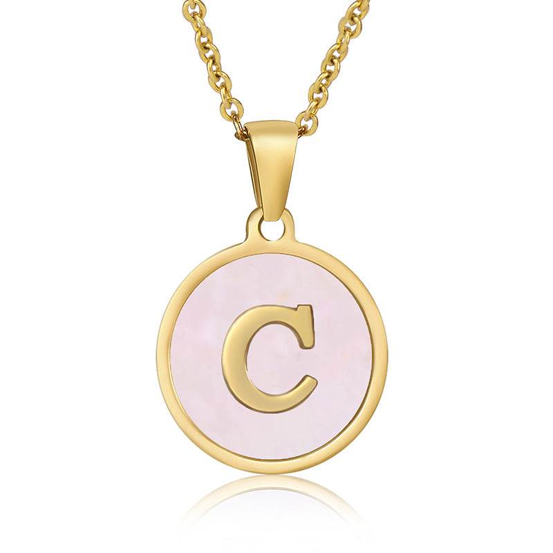 Shell letter necklace