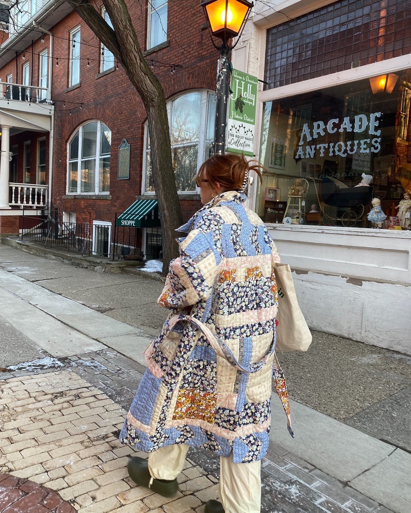 Vintage Quilted Long Coat