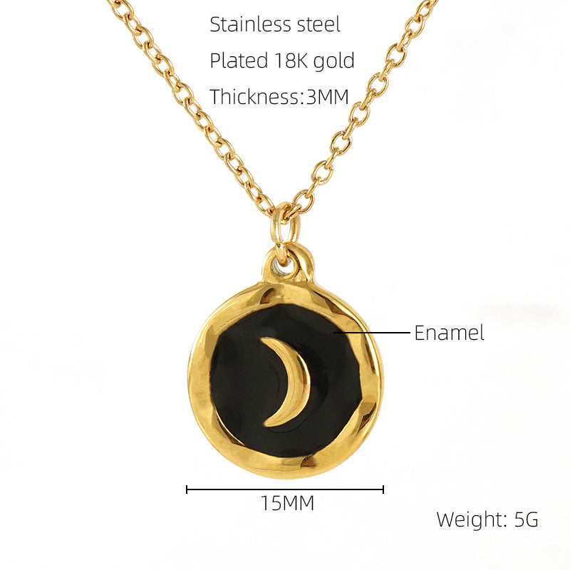 Enamel Moon Necklace